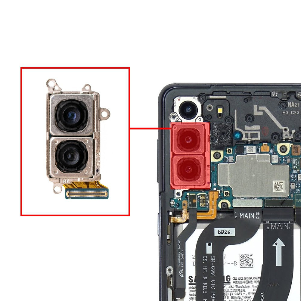 Rear Camera (12MP + 64MP) for Samsung Galaxy S21 5G G991B GH96-14180A (Gold) Rear Camera (12MP + 64MP) for Samsung Galaxy S21 5G G991B GH96-14180A (Gold)